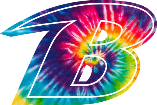 Baltimore Ravens rainbow spiral tie-dye logo vinyl decal